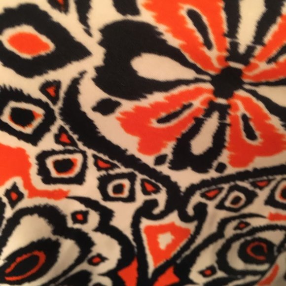 NEW Merona orange/navy print swimsuit top - Picture 4 of 6